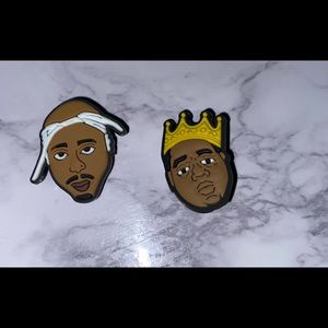 TUPAC & BIGGIE CROC CHARM SET 🔥